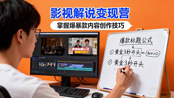 影视解说变现营：通过30+实战案例爆款内容创作技巧，掌握影视解说盈利密码汇通分享-专注分享网络创业项目实操课程 – 全网首发_高质量创业项目输出汇通分享