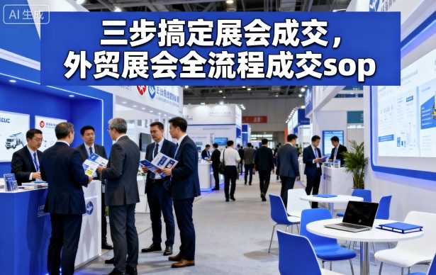 三步搞定展会成交，外贸展会全流程成交sop汇通分享-专注分享网络创业项目实操课程 – 全网首发_高质量创业项目输出汇通分享