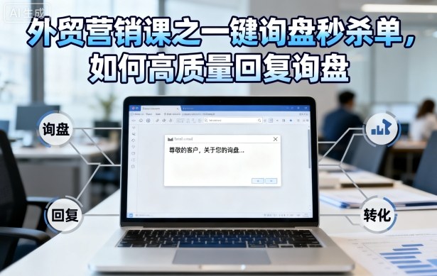 外贸营销课之一键询盘秒杀单，如何高质量回复询盘汇通分享-专注分享网络创业项目实操课程 – 全网首发_高质量创业项目输出汇通分享