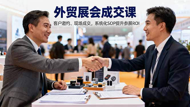 外贸展会成交课，含目标制定、客户邀约、现场成交，系统化SOP提升参展ROI汇通分享-专注分享网络创业项目实操课程 – 全网首发_高质量创业项目输出汇通分享