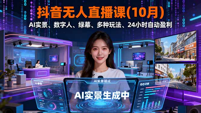 抖音无人直播课(10月汇通分享-专注分享网络创业项目实操课程 – 全网首发_高质量创业项目输出汇通分享