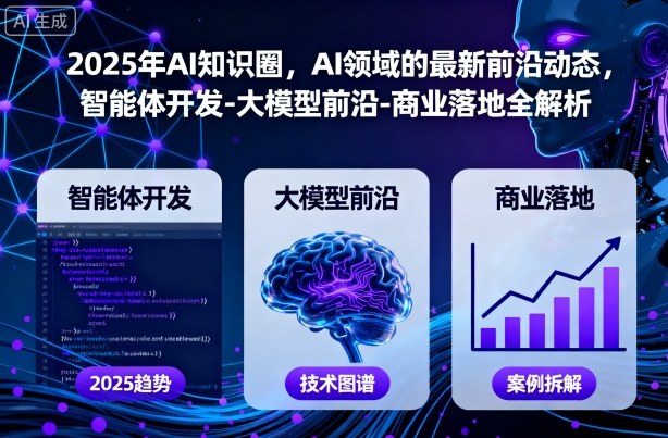 2025年AI知识圈,AI领域的最新前沿动态,智能体开发-大模型前沿-商业落地全解析-副业联盟