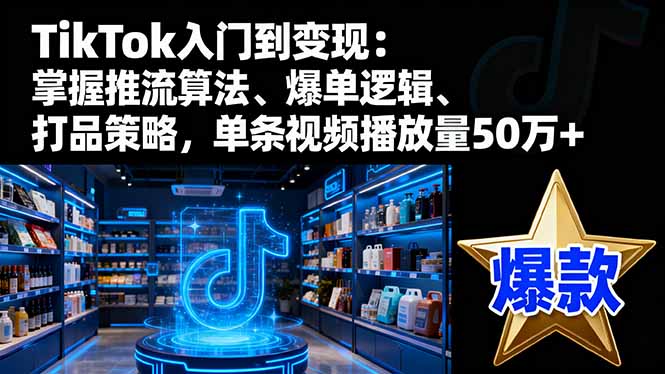 图片[1]-TikTok入门到变现：掌握推流算法、爆单逻辑、打品策略，单条视频播放量50w-阿鑫