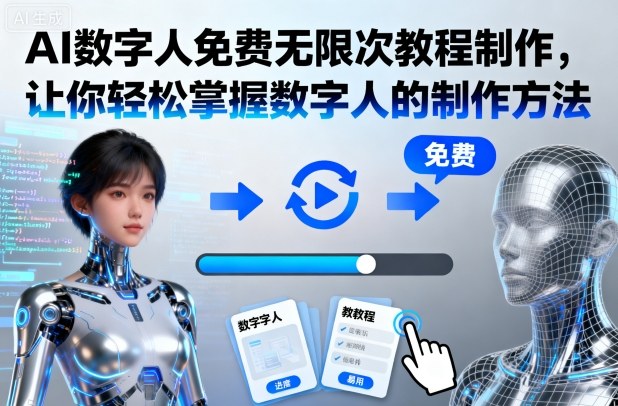 AI数字人免费无限次教程制作,让你轻松掌握数字人的制作方法-副业联盟