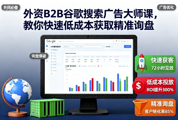 外资B2B谷歌搜索广告大师课,教你快速低成本获取精准询盘-副业联盟