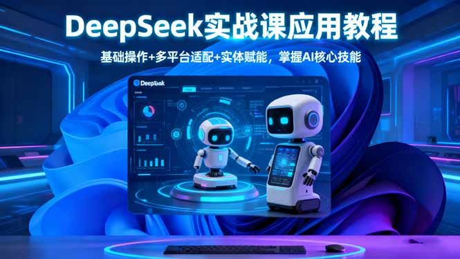 DeepSeek实战课应用教程、基础操作+多平台适配+实体赋能,掌握AI核心技能-副业联盟