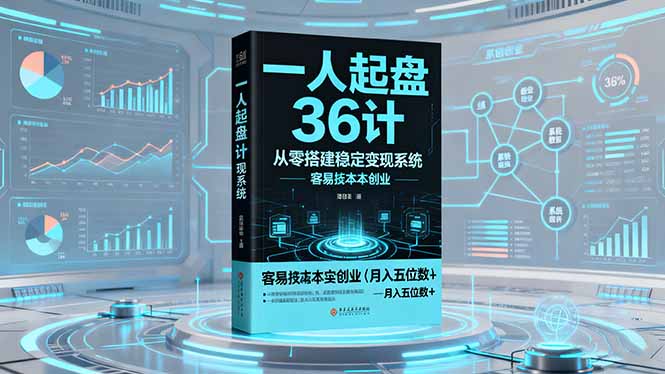 一人起盘36计:从零搭建稳定变现系统,实现低成本创业,月入五位数+-风口项目网_项目资源_网络赚钱副业分享_创业项目_兼职副业_中创网_抖音教程