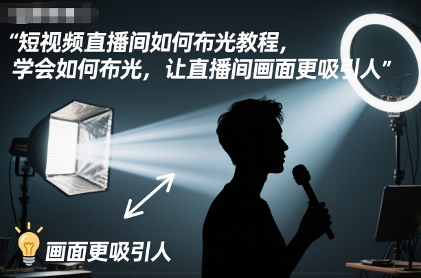 短视频直播间如何布光教程,学会如何布光,让直播间画面更吸引人-副业联盟