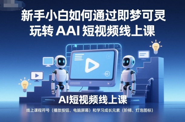 新手小白如何通过即梦可灵玩转AI短视频线上课-副业联盟