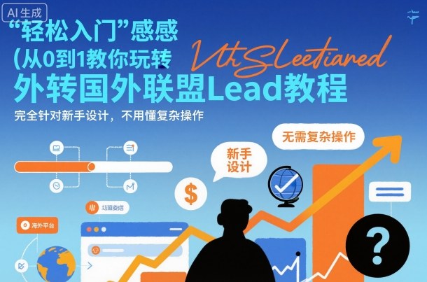 国外联盟賺美刀项目，从0到1教你玩转国外联盟Lead教程，纯新手可操作性100%-副业联盟