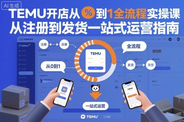 TEMU开店从0到1全流程实操课,从注册到发货一站式运营指南-副业联盟