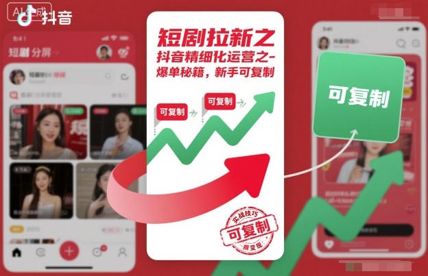 短剧拉新之抖音精细化运营之爆单秘籍，新手可复制-A5资源网
