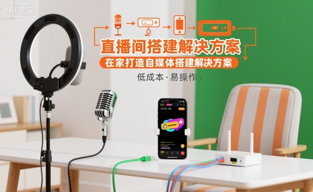 直播间搭建解决方案,在家打造自媒体搭建解决方案-A5资源网