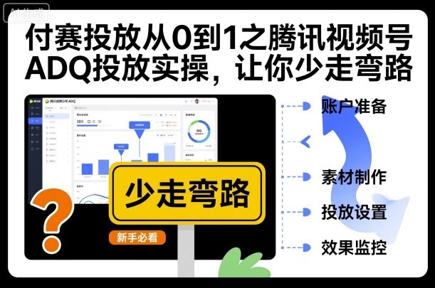 付赛投放从0到1之腾讯视频号ADQ投放实操，让你少走弯路-七七项目网