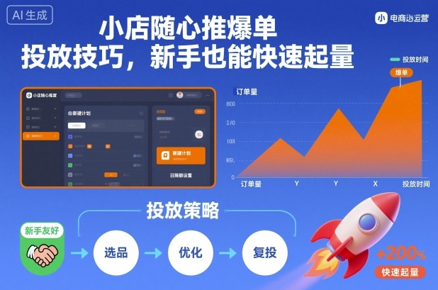 小店随心推爆单投放技巧，新手也能快速起量 - 青笺杂货铺 - 网创项目和软件下载资源平台