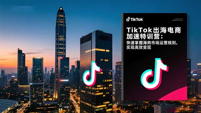 TikTok出海电商加速特训营：快速掌握海外市场运营规则，实现高效变现 - 青笺杂货铺 - 网创项目和软件下载资源平台