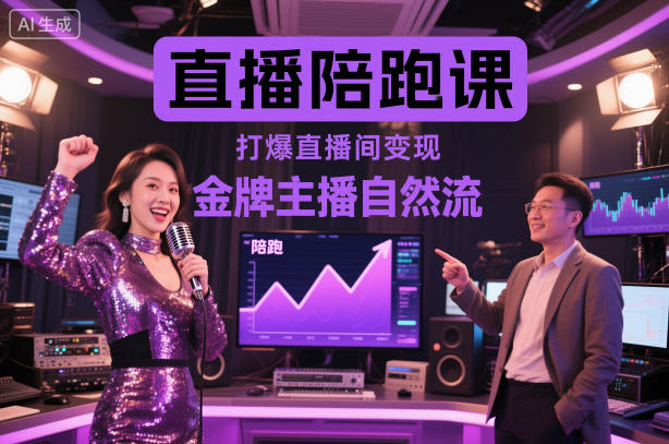 直播陪跑课，金牌主播自然流打爆直播间，复制高变现玩法 - 青笺杂货铺 - 网创项目_软件_壁纸下载资源平台