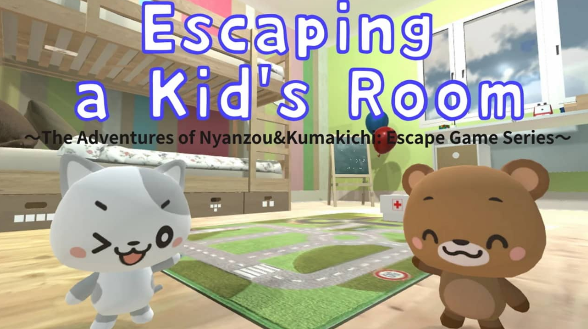 《逃离婴儿房 Escaping a Kid’s Room～The Adventures of Nyanzou&Kumakichi: Escape Game Series～》Switch英日文版NSZ下载-吾爱自习网