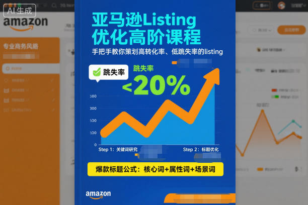 亚马逊Listing优化高阶课程，手把手教你策划高转化率、低跳失率的listing-小艾网创