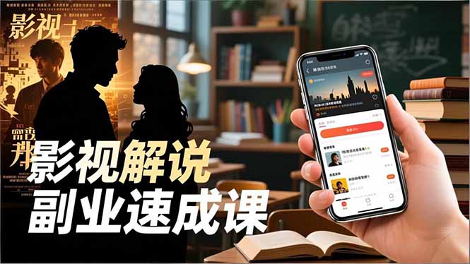 Tk影视解说副业速成课,软件安装、全流程实操、爆款预设,新手两周变现-路子网