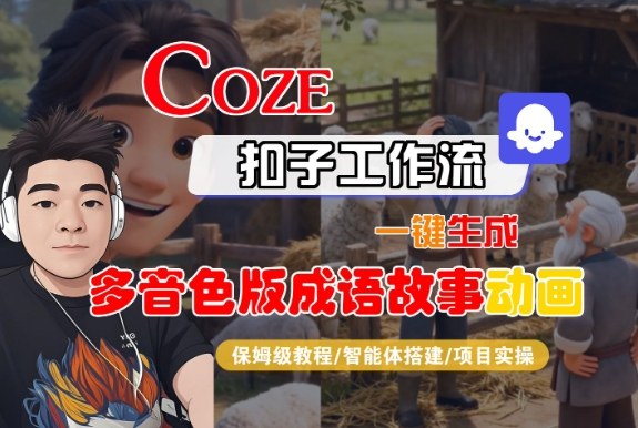 Coze扣子智能体工作流一键生成“多音色版成语故事“动画,全流程保姆级教学-吾爱自习网