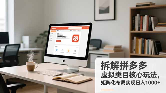 拆解拼多多虚拟类目核心玩法,矩阵化布局实现日入1000+汇通分享-专注分享网络创业项目实操课程 – 全网首发_高质量创业项目输出汇通分享