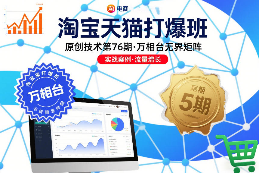 淘宝天猫打爆班原创技术第76期，万相台无界矩阵-吾爱自习网