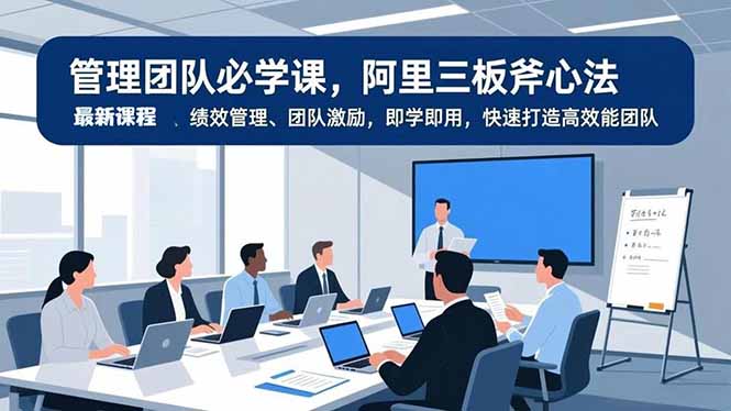 管理团队必学课，阿里三板斧心法、绩效管理、团队激励，即学即用，快速打造高效能团队-天云资源网