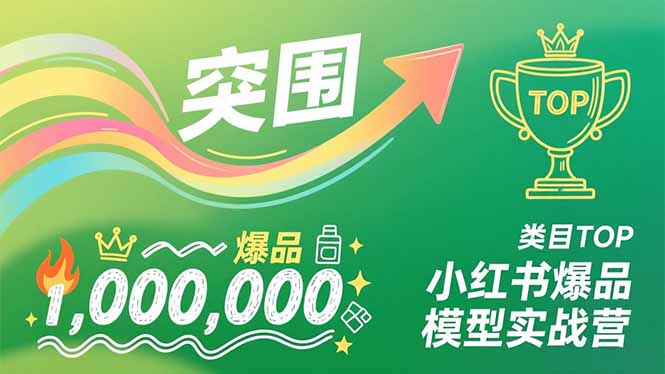 小红书爆品模型实战营，从新品突围到成为类目TOP，可复制路径，打造多个营收百万级爆品-天云资源网