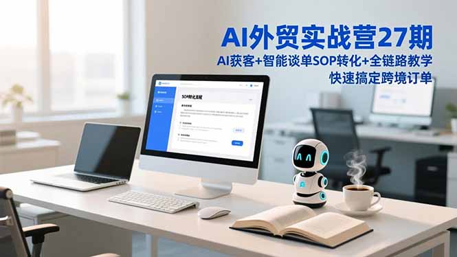 AI外贸实战营27期，AI获客+智能谈单+SOP转化+全链路教学，快速搞定跨境订单-轻创终点站