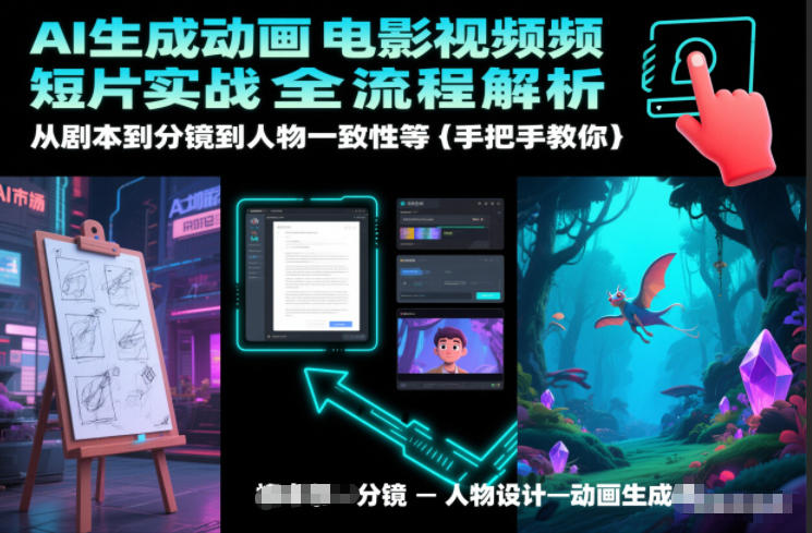 AI生成动画电影视频短片实战全流程解析,从剧本到分镜到人物一致性等手把手教你-吾爱自习网
