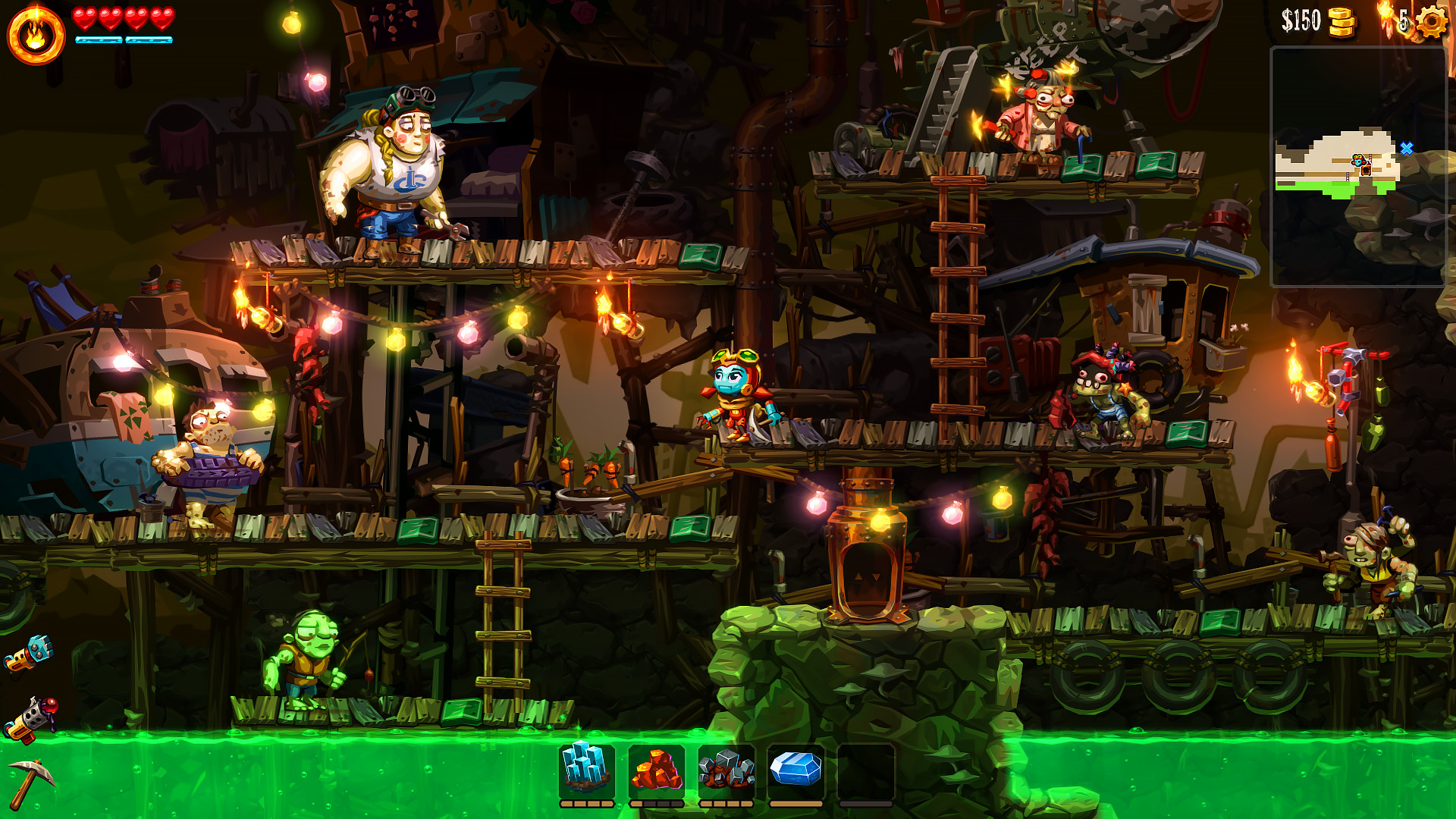 《蒸汽世界 挖掘2 SteamWorld Dig2》Switch中文版NSP下载 – 含4.1.1补丁-吾爱自习网