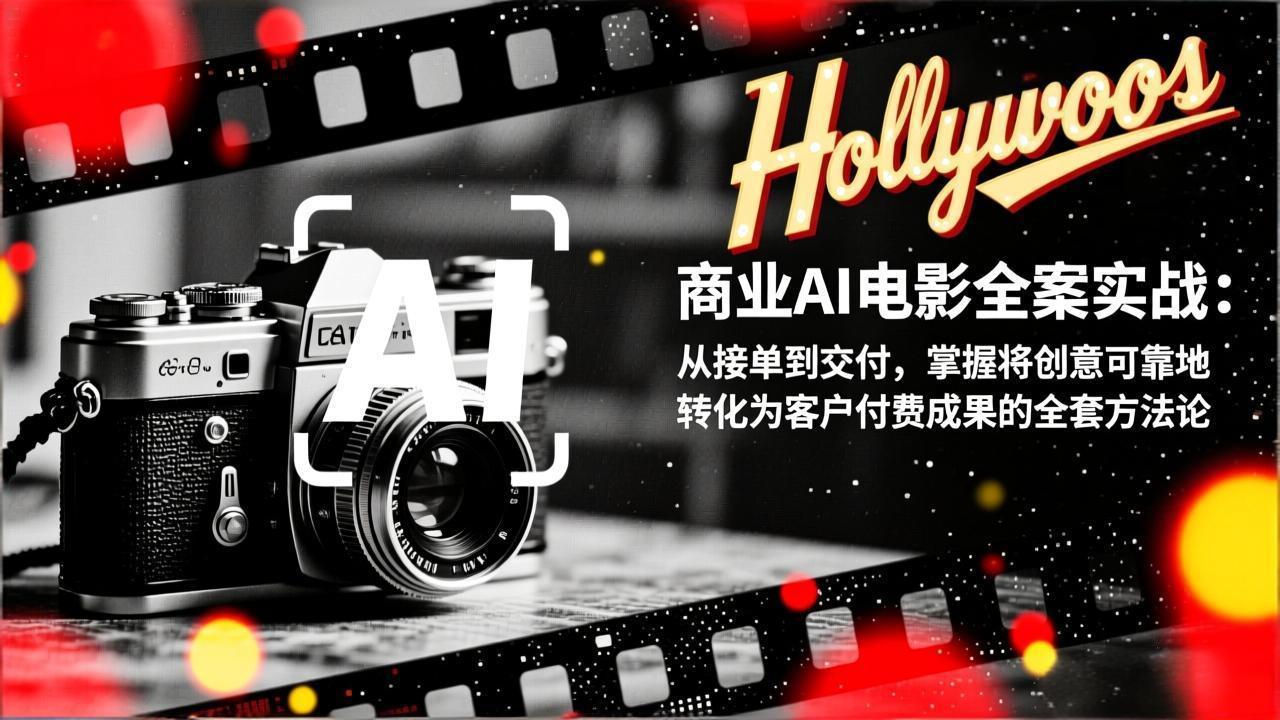 商业AI电影全案实战：从接单到交付，掌握将创意可靠地转化为客户付费成果的全套方法论-吾爱自习网
