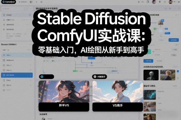 Stable Diffusion ComfyUI实战课：零基础入门，AI绘图从新手到高手-吾爱自习网