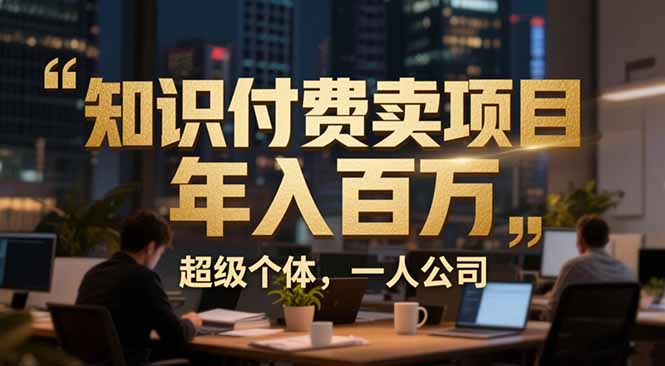 从0到年入百万：超级个体实战心得公开，个人IP×精准引流×成交系统全拆解-旺仔资源库