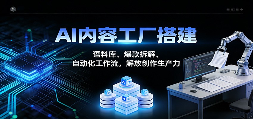 AI内容工厂搭建：语料库、爆款拆解、自动化工作流，解放创作生产力-吾爱自习网