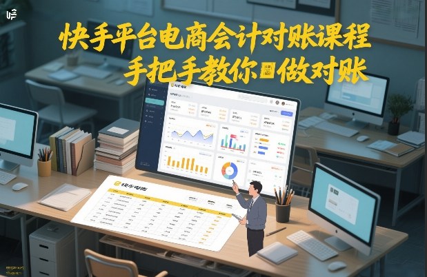 快手平台电商会计对账课程,手把手教你做对账汇通分享-分享轻创项目-网络创业-项目实操-兼职-网赚-副业-抖音-快手-小红书-闲鱼-视频号-直播-短视频-中视频-带货-短剧-游戏搬砖-引流等教程课程分享汇通分享