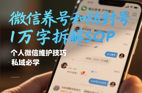 微信养号和防封号1万字拆解SOP，个人微信维护技巧，私域必学【文档】-吾爱自习网