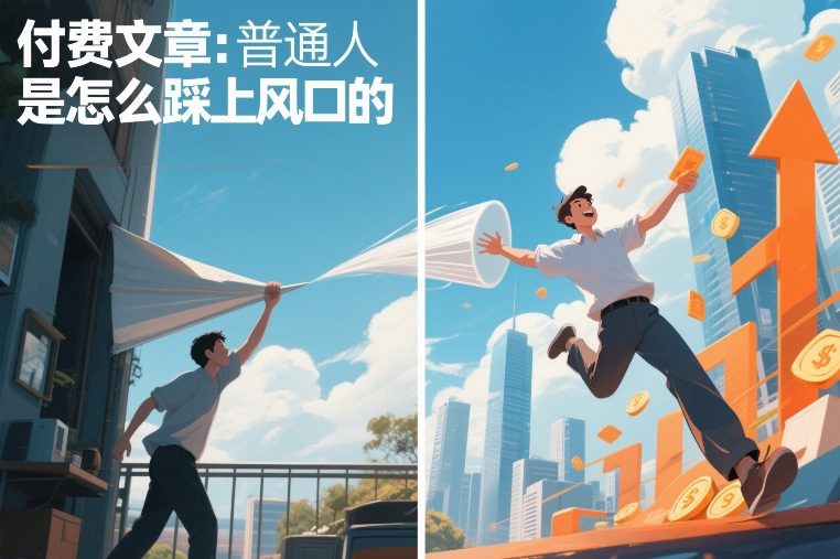 付费文章：普通人是怎么踩上风口的汇通分享-分享轻创项目-网络创业-项目实操-兼职-网赚-副业-抖音-快手-小红书-闲鱼-视频号-直播-短视频-中视频-带货-短剧-游戏搬砖-引流等教程课程分享汇通分享