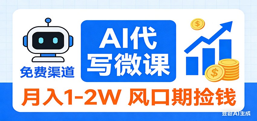 2026告别打工!AI 代写微课,提供免费渠道,月入 1-2W 风口期捡钱-吾爱自习网
