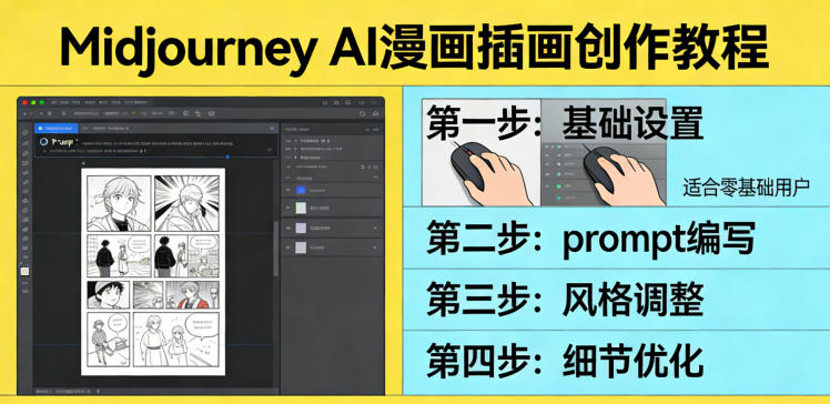 利用Midjourney AI人工智能轻松创作漫画插画教程，零基础创作完整漫画插画-樵渔匹