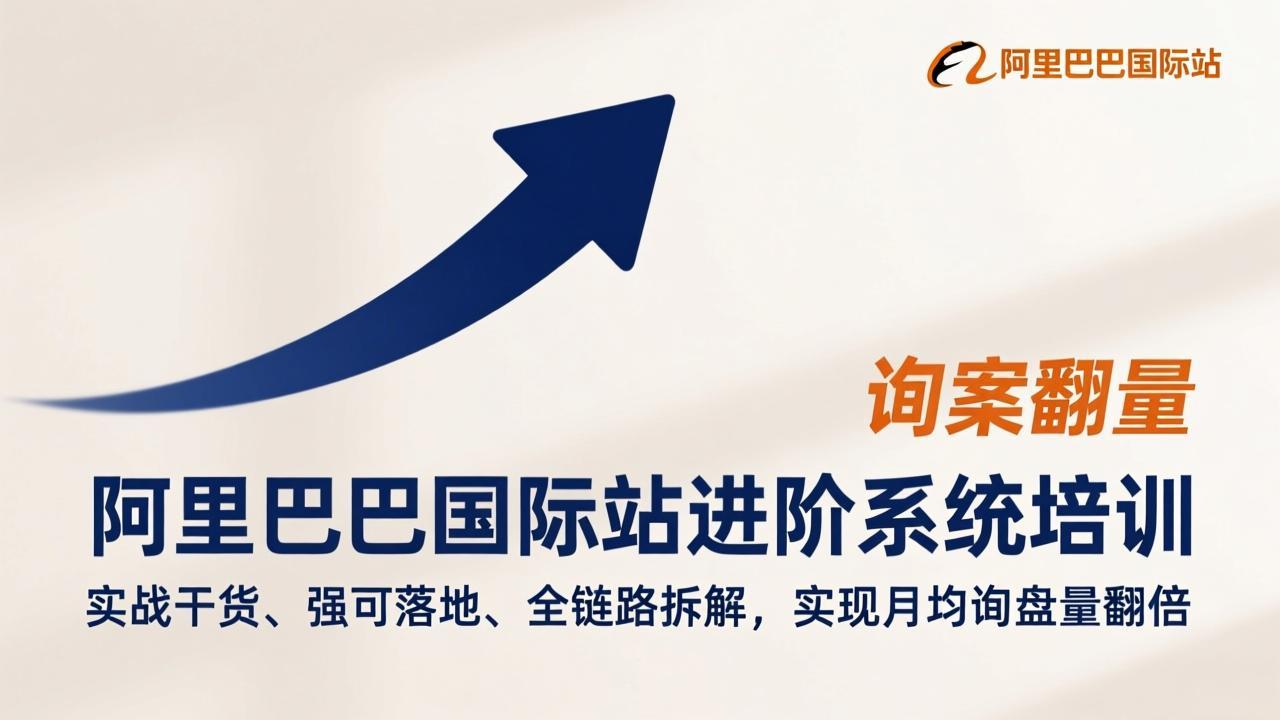 阿里巴巴国际站进阶系统培训，实战干货、强可落地、全链路拆解，实现月均询盘量翻倍-吾爱自习网