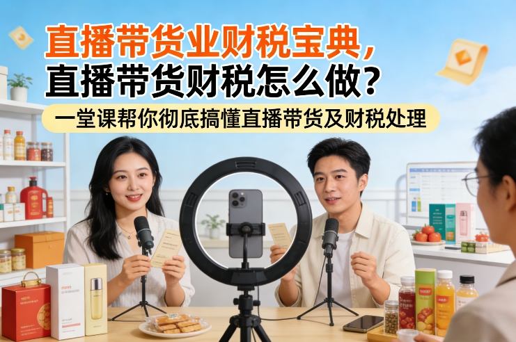 直播带货业财税宝典，直播带货财税怎么做？一堂课帮你彻底搞懂直播带货及财税处理-吾爱自习网