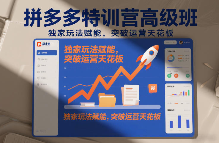 拼多多特训营高阶班，独家玩法赋能，突破运营天花板(更新26年2月)-樵渔匹