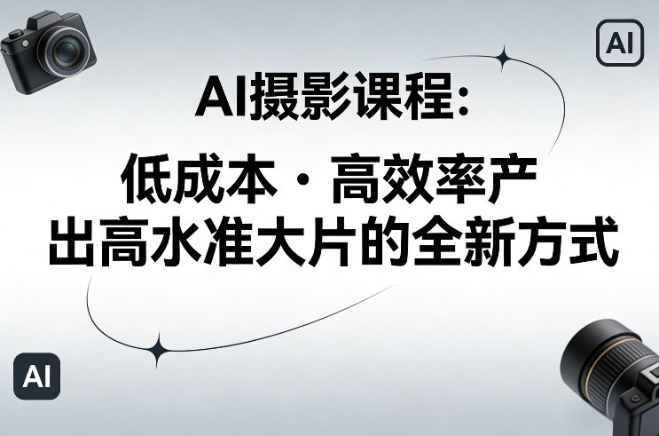 AI摄影课程，低成本高效率产出高水准大片的全新方式-吾爱自习网