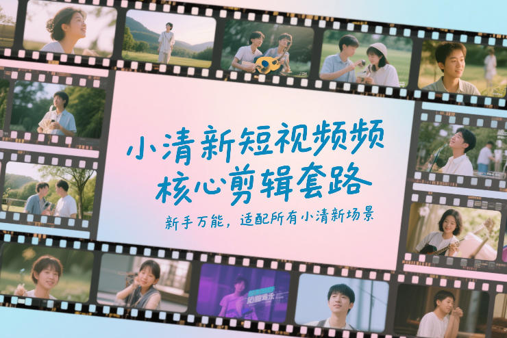 小清新短视频核心剪辑套路，新手万能，适配所有小清新场景-吾爱自习网