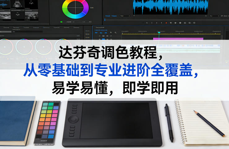 达芬奇调色教程,从零基础到专业进阶全覆盖,易学易懂,即学即用-吾爱自习网