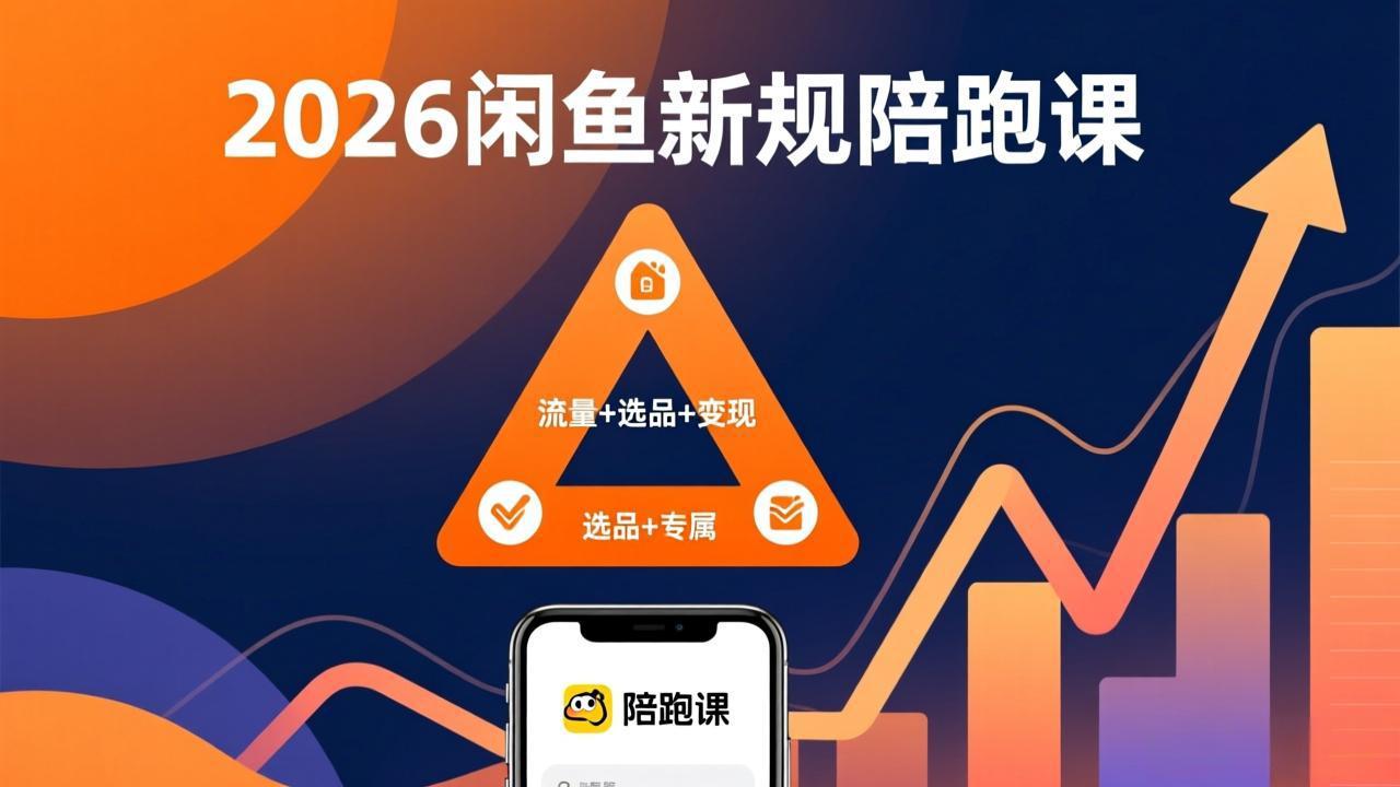2026闲鱼高阶陪跑课全新上线，带你吃透新规玩转选品流量，从零搭建稳定变现盈利体系-吾爱自习网