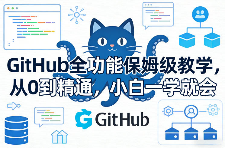 GitHub全功能保姆级教学,从0到精通,小白一学就会-吾爱自习网
