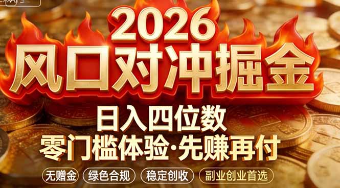 2026美金对冲套利，无赠金对冲策略保驾护航，低门槛易上手实操。单人单日收益2000+-吾爱自习网
